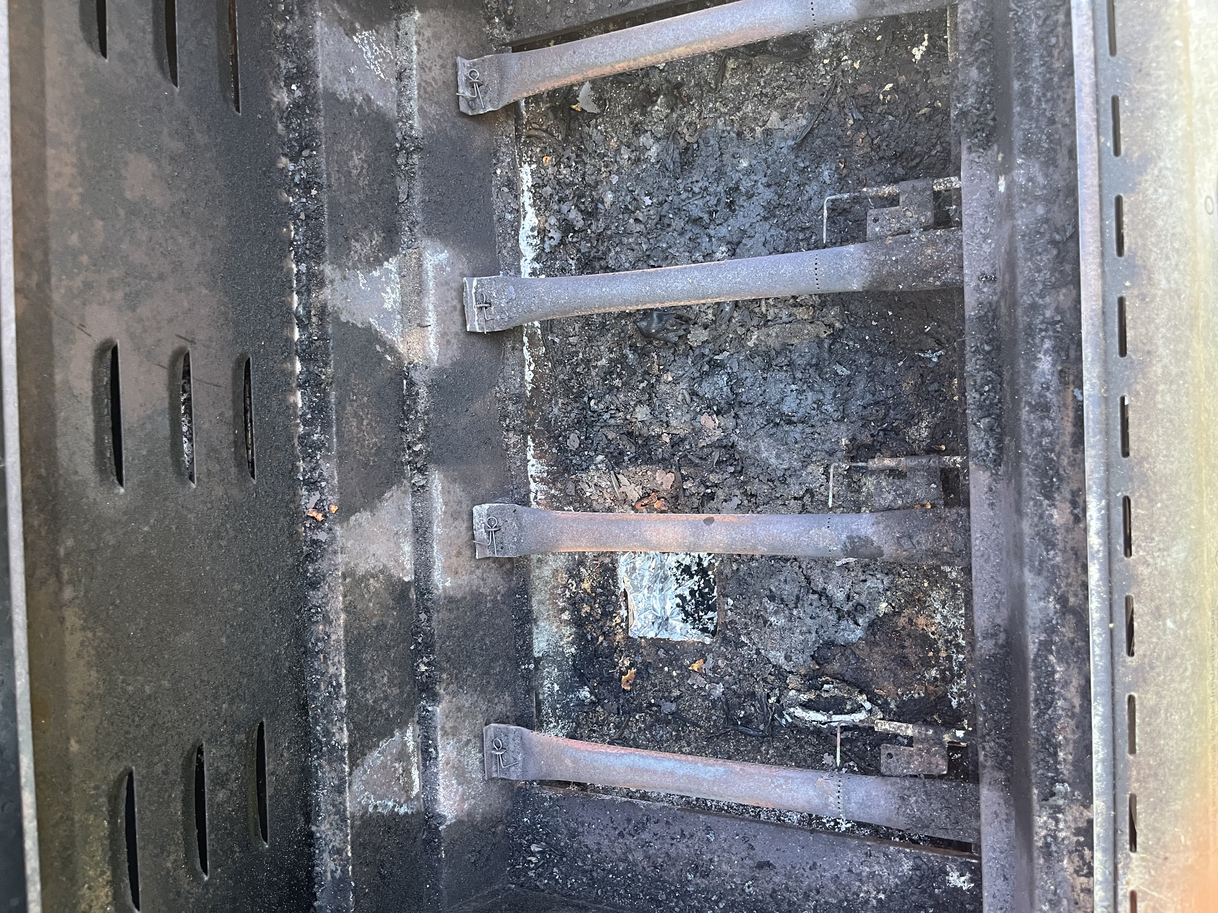 Grill before cleaning